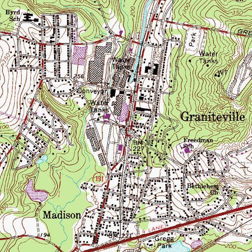 Topographic Map of Saint Pauls Episcopal Church, SC