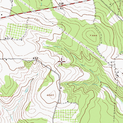 Topographic Map of Shaw Fork School (historical), SC