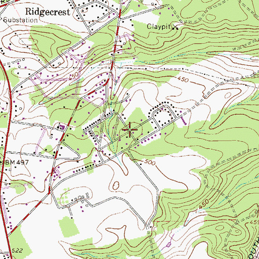 Topographic Map of Shiloh Heights, SC