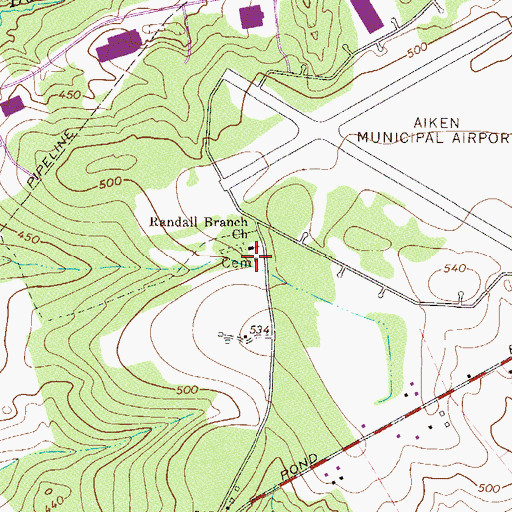 Topographic Map of Shiloh School (historical), SC