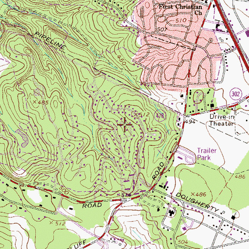Topographic Map of Silver Bluff Estates, SC