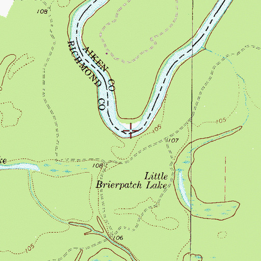 Topographic Map of Silver Bluff Ferry (historical), SC