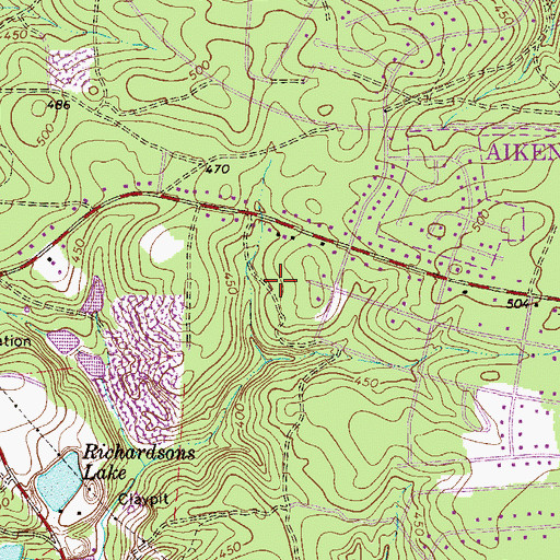 Topographic Map of Southwood, SC