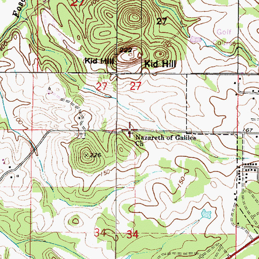 Topographic Map of Nazareth of Galilee Baptist Church, AL