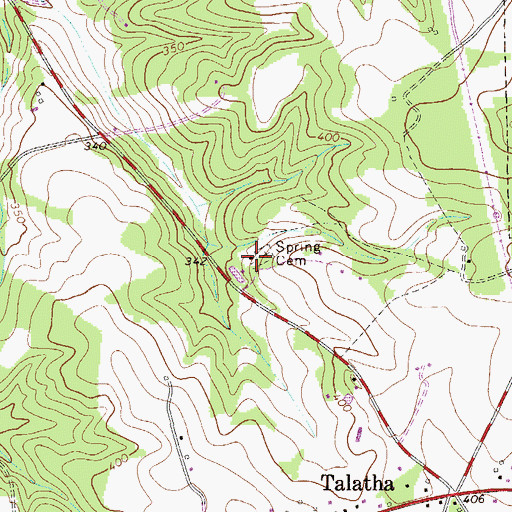 Topographic Map of Spring Church (historical), SC
