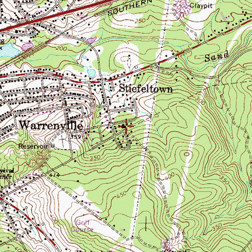 Topographic Map of Stiefeltown Baptist Church, SC
