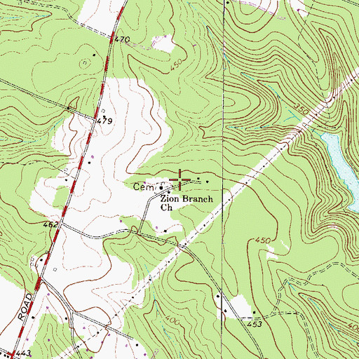 Topographic Map of Storm Branch Academy (historical), SC