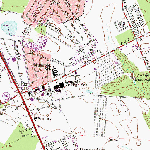 Topographic Map of Triple Crown Community Church, SC