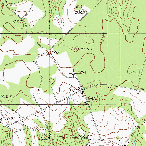 Topographic Map of Union Church, SC