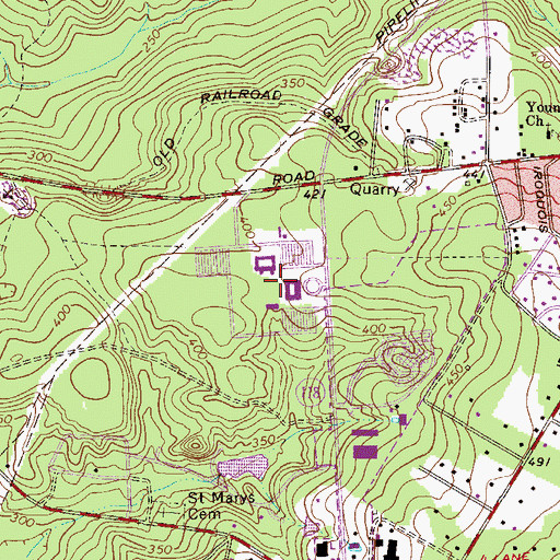 Topographic Map of University of South Carolina at Aiken, SC