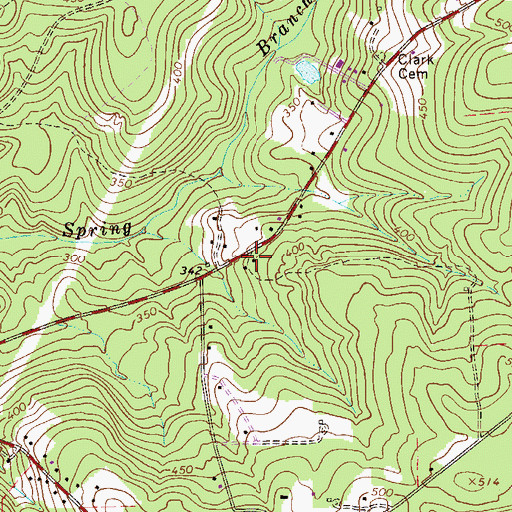 Topographic Map of Vaucluse Church (historical), SC