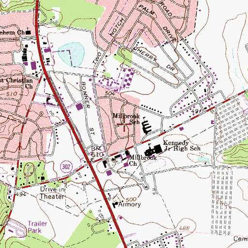 Topographic Map of Virginia Acres, SC