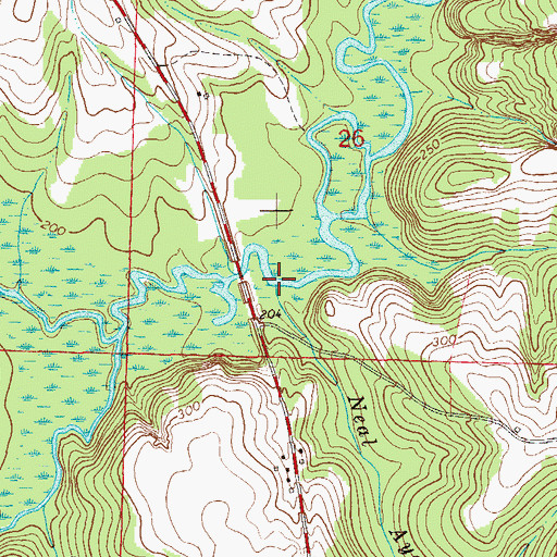 Topographic Map of Neal Ayers Gin Branch, AL