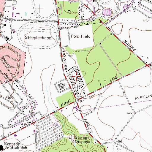 Topographic Map of Ward Hills, SC