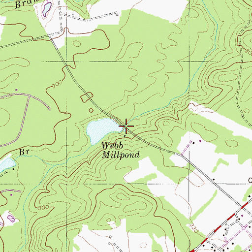 Topographic Map of Webb Mill (historical), SC