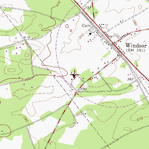 Topographic Map of Windsor Elementary School, SC