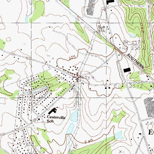 Topographic Map of Centerville, SC