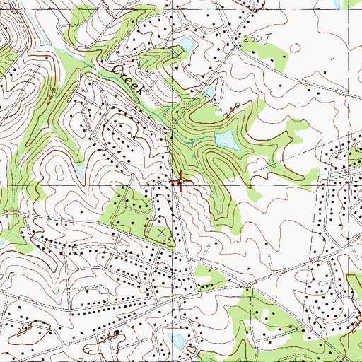 Topographic Map of Centerville Baptist Church, SC