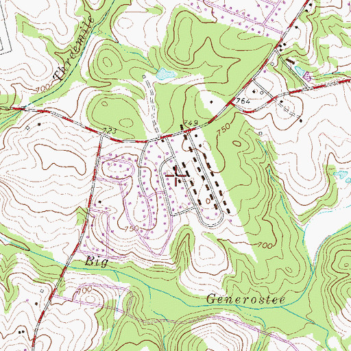 Topographic Map of Cloverdale, SC