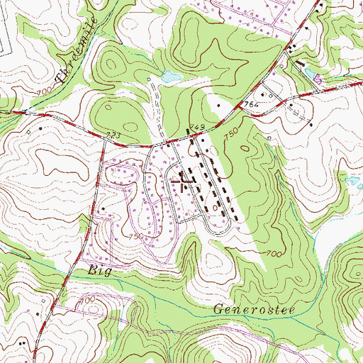 Topographic Map of Cloverdale, SC