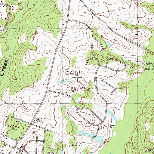 Topographic Map of Cobbs Glen Country Club, SC