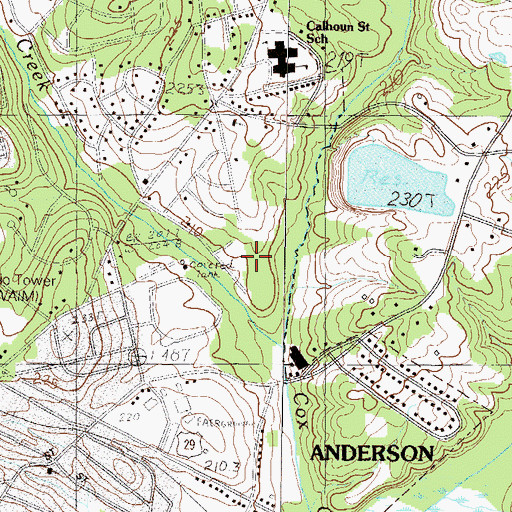 Topographic Map of Colony Hill, SC