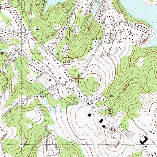 Topographic Map of Cornerstone Assembly of God Church, SC