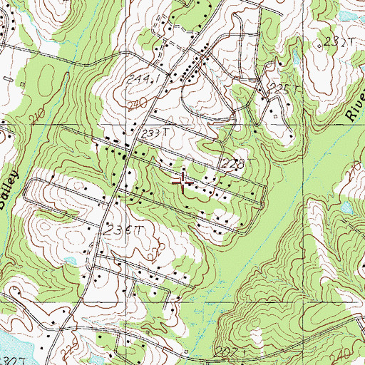 Topographic Map of Country Estates, SC