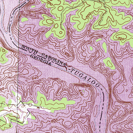 Topographic Map of Crawfords Ferry (historical), SC