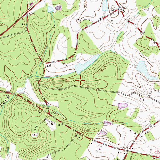 Topographic Map of Cross Roads School (historical), SC