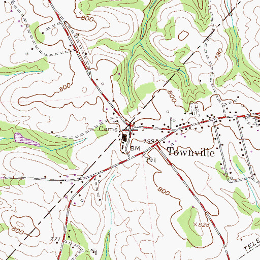 Topographic Map of Dickson Memorial United Methodist Church, SC