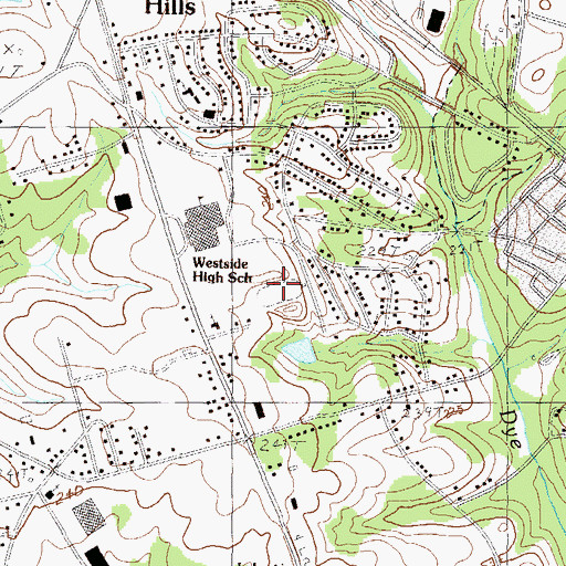 Topographic Map of District 5 Stadium, SC