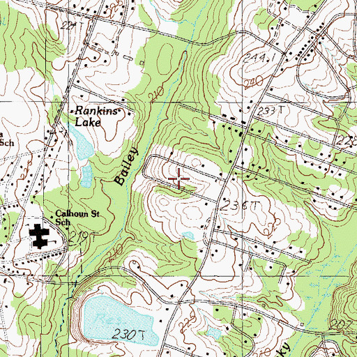 Topographic Map of Dobbins Estates, SC