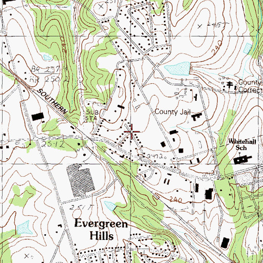 Topographic Map of Dogwood Heights, SC