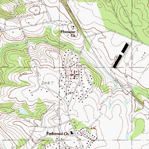 Topographic Map of Dunhill, SC