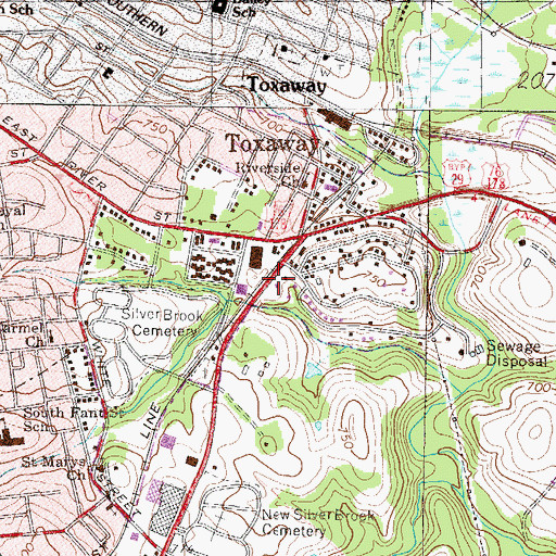 Topographic Map of Eastpoint Shopping Center, SC