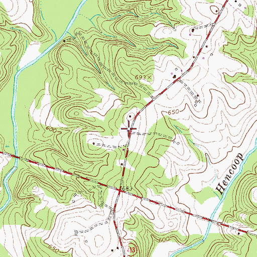 Topographic Map of Ebenezer School (historical), SC