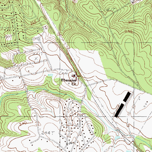 Topographic Map of Ebenezer School (historical), SC