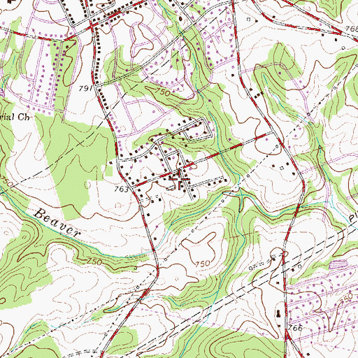 Topographic Map of Fernwood, SC