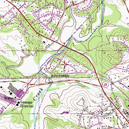 Topographic Map of Forest Hills, SC