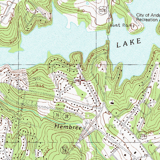 Topographic Map of Forest Park, SC