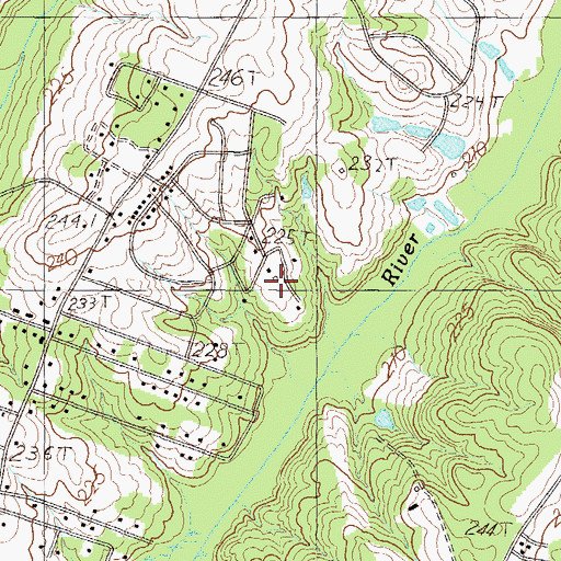 Topographic Map of Fox Valley, SC