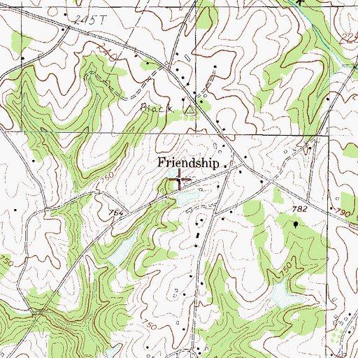Topographic Map of Friendship Baptist Church, SC