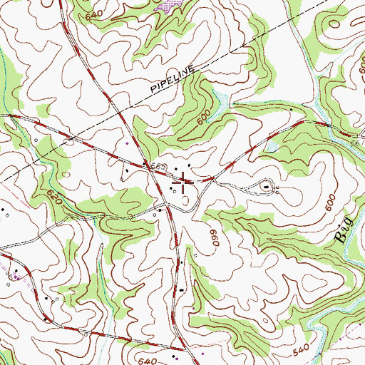 Topographic Map of Generostee Church, SC