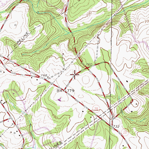 Topographic Map of Gladstone Acres, SC