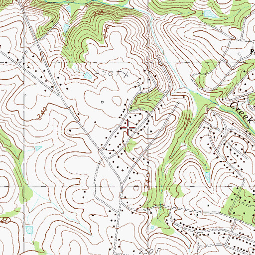 Topographic Map of Green Forest, SC