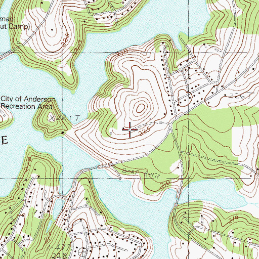 Topographic Map of Green Hill Plantation, SC