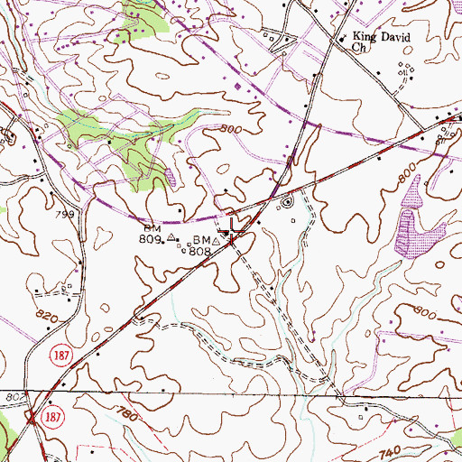 Topographic Map of Green Pond School (historical), SC