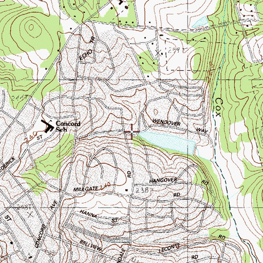 Topographic Map of Hanover, SC