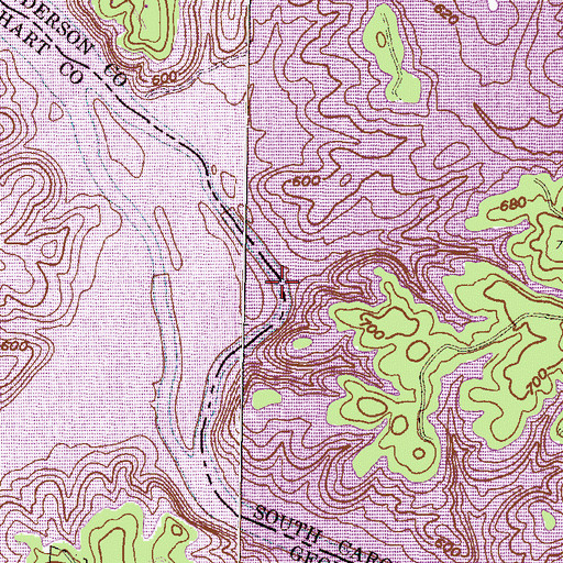 Topographic Map of Hatton Ford (historical), SC